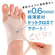 Alphax - [日本制] 医生医护系列 Pita Skin 0.6mm超薄足弓垫 (一对装) | 左右足通用 | AP-438403
