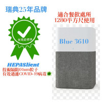 Blueair - Blue 3610 Air Purifier I Up to 550 sq. ft. I Pure Air With Long-life Filters I Effectively Remove 99.99% Germs