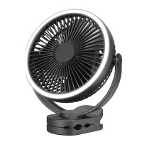 Codes Codes 8.5" Wireless Rechargeable Fan - Black I 10000mAh I Night Light