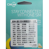 CMLink Europe 40+ Country 15Days 4G/3G Data Sim| Activate Before:  30/12/2023