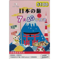 SoftBank Japan 7Day 4G Internet Card $188 - Activate Before: 30/12/2023