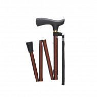 Fuji Home Walking Stick Single-Leg Folding Crutches (Brown) WB3714 | Made in Taiwan | Japan SG Safety Certification