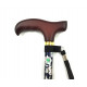 Fuji Home Walking Stick with Natural Wood Handle(Blue Flower) WB3718| Made in Taiwan | Japan SG Safety Certification