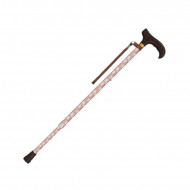 Fuji Home Walking Stick with Natural Wood Handle(Pink Flower) WB3934| Made in Taiwan | Japan SG Safety Certification