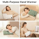 JISULIFE HW06 Soft Electric Heated hand Muff - Beige I Graphene Instant Heating I Warm Hands, Waist, Belly, Palace