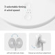 JISULIFE FA13P Extendable Rotating Desktop Fan (Upgraded Ver.+Timing)-White