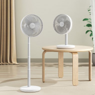 JISULIFE FA13P Extendable Rotating Desktop Fan (Upgraded Ver.+Timing)-White