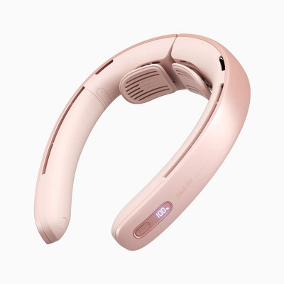 JISULIFE Neck Fan Pro1 - Pink|5000mAh|LED Display|Type C Fast Charge