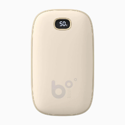 JISULIFE NS03 2-in-1 Intelligent Digital Display Hand Warmer - Beige I 9000mAh I USB-C Fast Charging