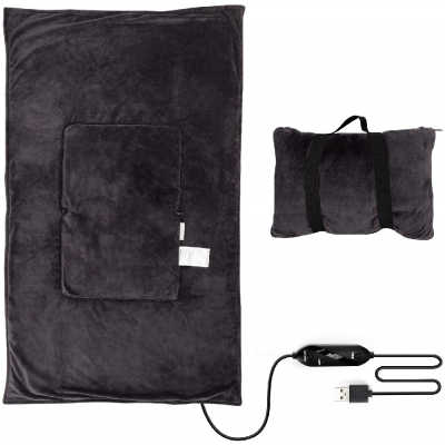 Lomitech USB 2 in 1 Heated Blanket & Pillow