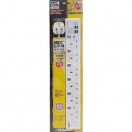 MEC - YS-6USB/6' White - 6 Socket Powerbar Built-in Independent power switch with 4 USB ( Total 4.8A / 6') 