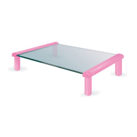 MEC - TB501PC Multi-purpose Glass / Monitor Stand - Pearl Pink   (35 x 25.2 x 9cm)