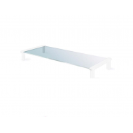 MEC - TB502W Multi-purpose Glass / Monitor Stand - White(53 x 25.2 x 9cm)
