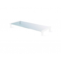 MEC - TB502W Multi-purpose Glass / Monitor Stand - White(53 x 25.2 x 9cm)
