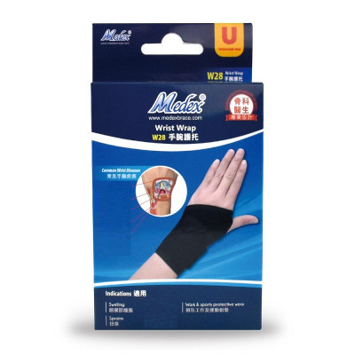 Medex W28 - Wrist Wrap | Wrist Support | Universal(Left & Right)| FDA SGS UKAS CE Certified|Orthopedic Surgeon Professional Design