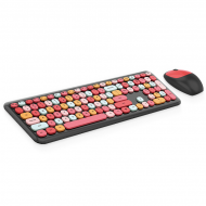 MOFII 666 COLOURFUL 2.4G Wireless keyboard mouse combo set - Black(780-4043)