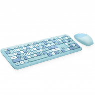 MOFII 666 COLOURFUL 2.4G Wireless keyboard mouse combo set - Blue(780-4044)