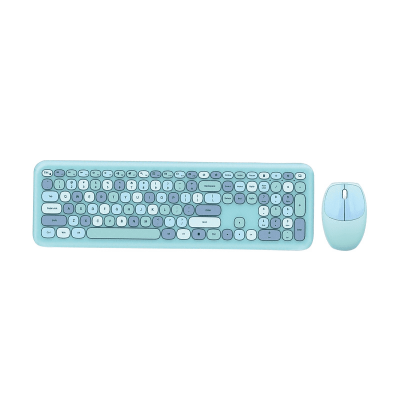 MOFII 666 COLOURFUL 2.4G Wireless keyboard mouse combo set - Blue(780-4044)