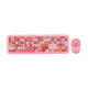 MOFII 666 COLOURFUL 2.4G Wireless keyboard mouse combo set - Pink(780-4042)