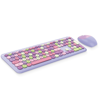 MOFII 666 COLOURFUL 2.4G Wireless keyboard mouse combo set - Purple(780-4046)