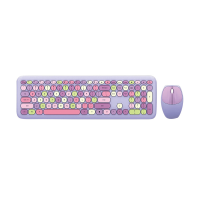 MOFII 666 COLOURFUL 2.4G Wireless keyboard mouse combo set - Purple(780-4046)