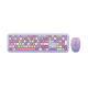 MOFII 666 2.4G 混彩紫色無線鍵盤連滑鼠(780-4046)