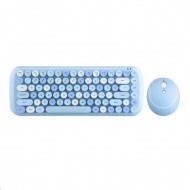 MOFii CANDY COLORFUL 2.4G Wireless Keyboard Mouse Combo Set - Blue
