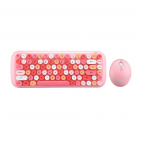 MOFii CANDY COLORFUL 2.4G Wireless Keyboard Mouse Combo Set - Pink