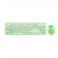MOFII - Lipstick collection SWEET COLORFUL (Green) 780-4056 I 2.4G Wireless Keyboard & Mouse set