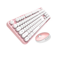 MOFII SWEET 2.4G Wireless keyboard mouse combo set - Pink (780-4009)