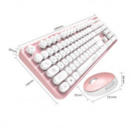 MOFII SWEET 2.4G Wireless keyboard mouse combo set - Pink (780-4009)