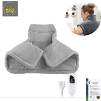 Meds Support Physiotherapy Electric Heating Shoulder and Neck Pad 58*42cm | soft plush fabric