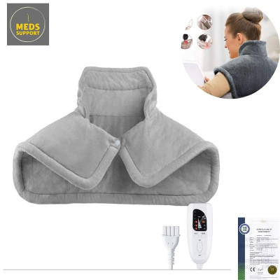MedS Support 理療電熱肩頸墊 58*42cm | 柔軟毛絨面料  | 緩解疼痛電熱墊 電暖墊 熱敷墊