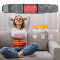 MedS Support Dual Infrared Light Heating Massaging Waist Belt|Relieve Muscle Soreness|Wireless