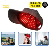 Meds Support - Wireless Red Light Therapy Cap | Stimulates Sebaceous Glands | Maintains Healthy Hair Follicles | USB-C Charging | 10-minute Auto-Off