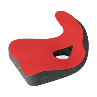 MedS Support Seat Cushion with Lumbar Support (Red + Grey)