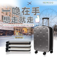 Newedo Ultra-thin Foldable Universal Wheel Suitcase-Grey | essential for business trips | 20 inches | TSA customs lock | hand carry on the plane