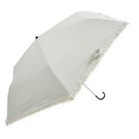 NIFTY COLORS Lace Hook Trifold Umbrella - White