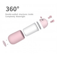 Mobin 3 in 1 USB Ultrasonic Cool Mist Humidifier LED Lighting Fan - Pink