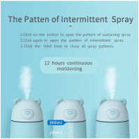 Mobin 3 in 1 USB Ultrasonic Cool Mist Humidifier LED Lighting Fan - Blue