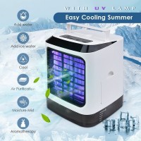 Portable UV Light Sterilization Mini Air Cooler and Humidifier
