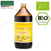 Sanct Bernhard 德國有機鳳梨薑黃生薑原液500毫升 | 100%純有機果汁| 無添加糖及水份 | 德國製造 | 此日期前最佳 : 09/APR/2027
