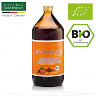 Sanct Bernhard 德国 有机纯小红莓汁 - 1000ml | 无添加糖及水份 | 德国制造 | 内附小量杯 