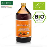 Sanct Bernhard Organic Cranberry Juice - 1000ml | No added sugar and water | Made in Germany | Includes small measuring cup | Best before: September 18, 2025