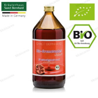 Sanct Bernhard 德国 有机红石榴汁 (红石榴原液)  - 1000ml | 100%纯有机| 无添加糖及水份 | 德国制造 | 内附小量杯 | EXP(DD/MM/YY): 26/03/2027