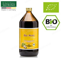 Sanct Bernhard Bio-Noni Organic Noni Juice - 1000ml | 100% pure organic juice | Made in Germany | Small measuring cup included | Best before: October 4, 2024