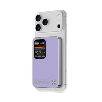 SUPERV - 3C認證 10000mAh 磁吸帶屏行動電源 - 紫色