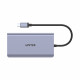 UNITEK D1056A uHUB S7+ 7-in-1 USB-C Ethernet Hub with MST Dual Monitor, 100W Power Delivery and Card Reader