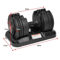 V FITNESS - 1 second Single Hand adjustment-professional dumbbells (20kg/per unit) x 1 pair