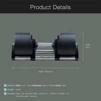 V FITNESS - Single Hand Instant Adjustable Dumbbell (20kg/per unit) x 1pair